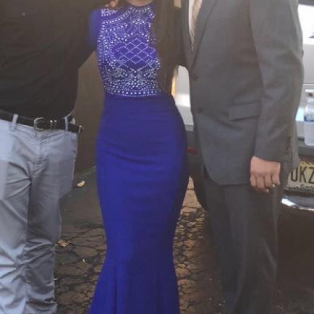 Royal blue evening dress - Picture 4 of 4